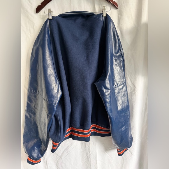 Vintage Denver Broncos Wool Faux Leather Varsity Jacket XL - Picture 2 of 7